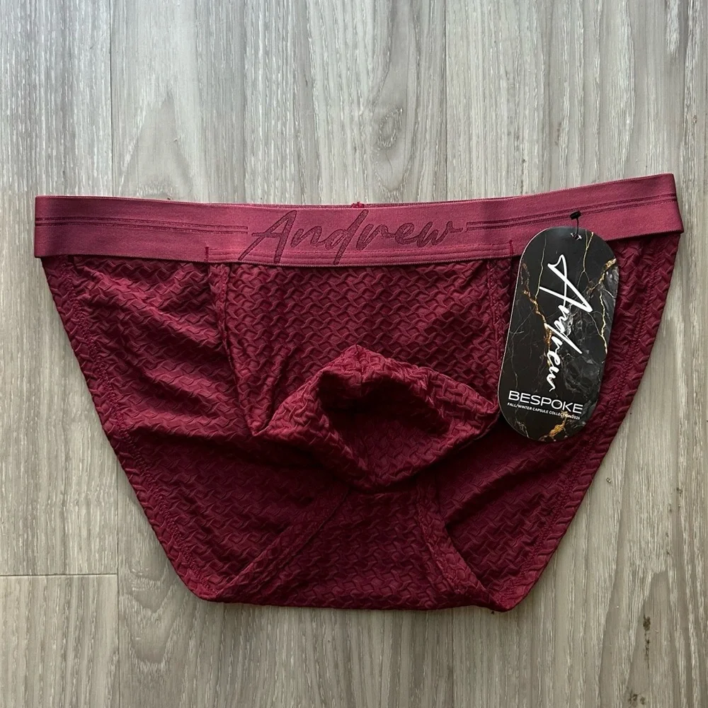 Andrew Christian | Bespoke Martel Brief with Almost Naked in Burgundy (Small)